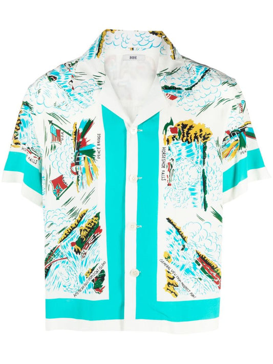 Multicolour Niagara Souvenir Silk Shirt