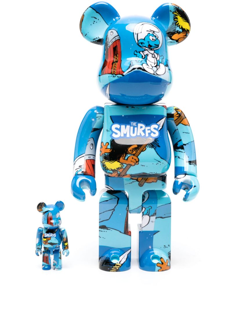 Blue Bearbrick the Astrosmurf 100% and 400% Set