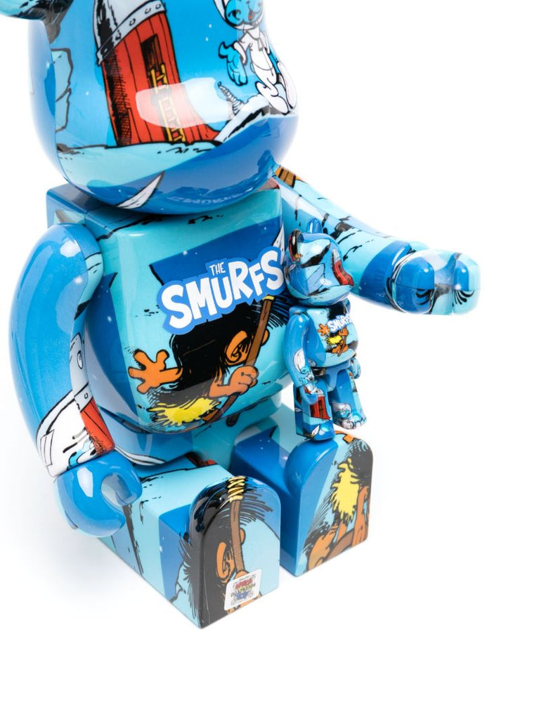 Blue Bearbrick the Astrosmurf 100% and 400% Set