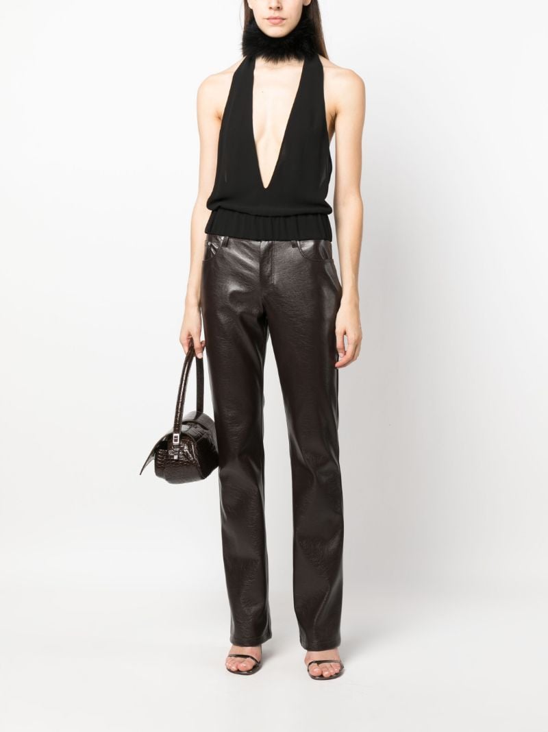 Black Salina Halterneck Top