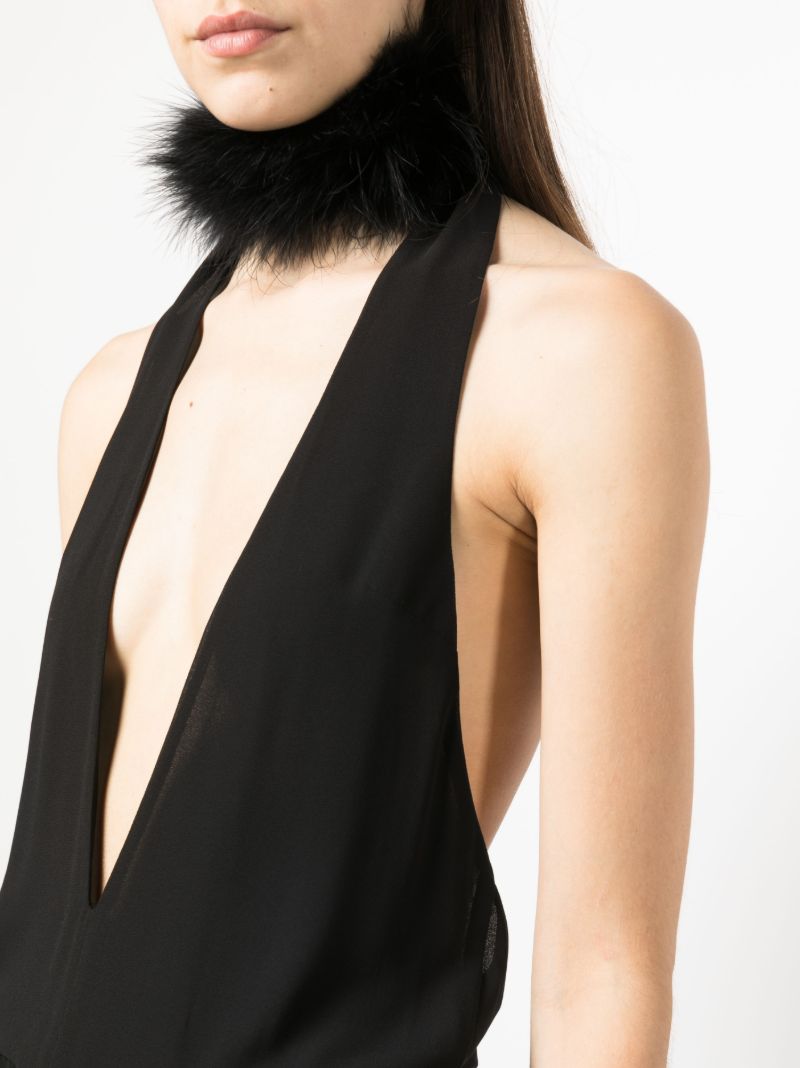 Black Salina Halterneck Top