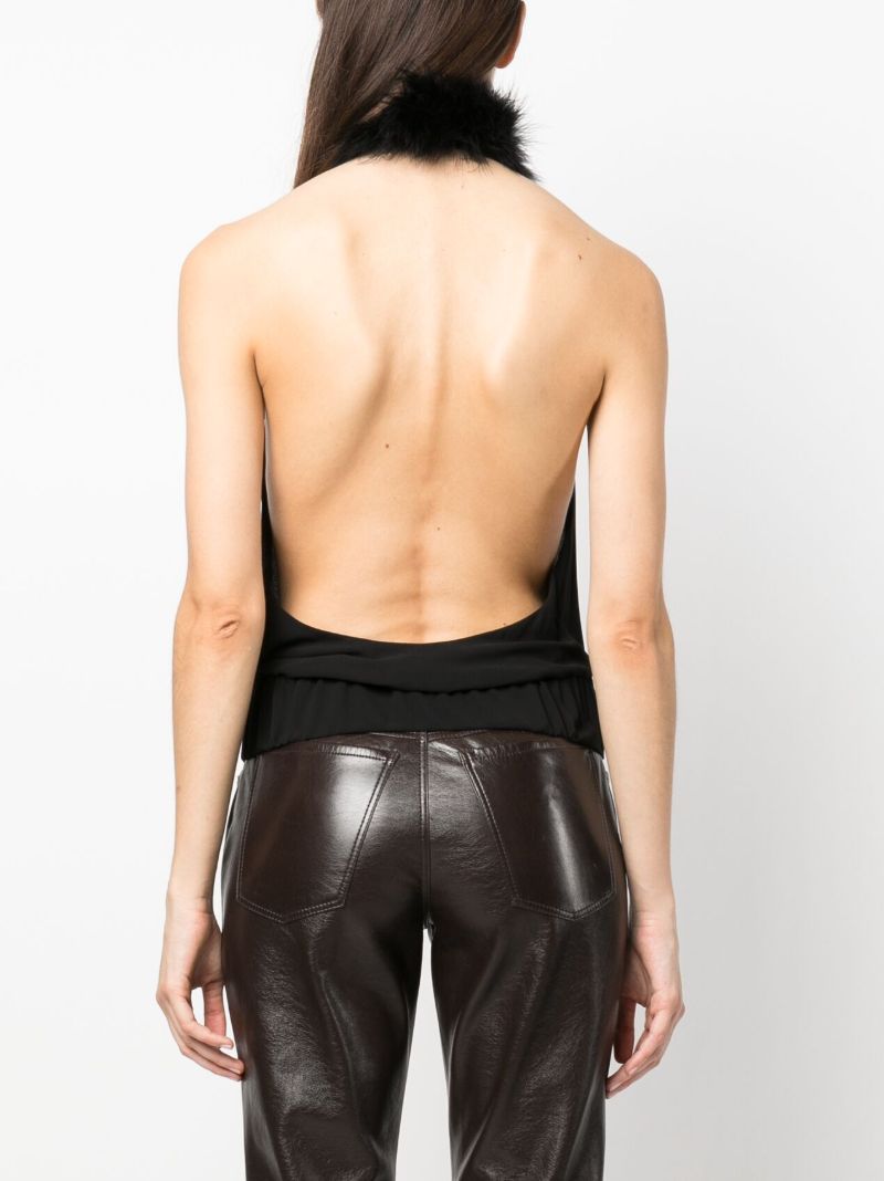 Black Salina Halterneck Top