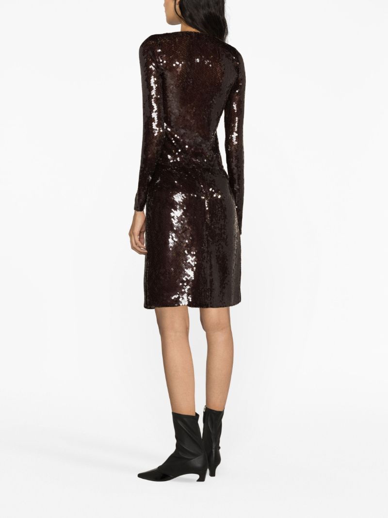 Brown Solaria Sequin Embellished Cardigan