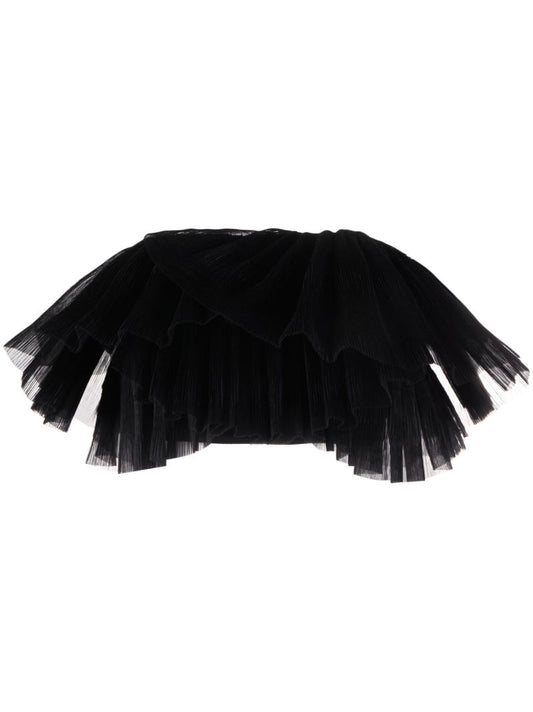 Black Elsie Tulle Bandeau Top