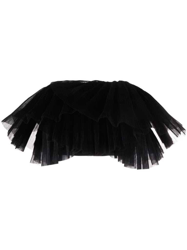 Black Elsie Tulle Bandeau Top