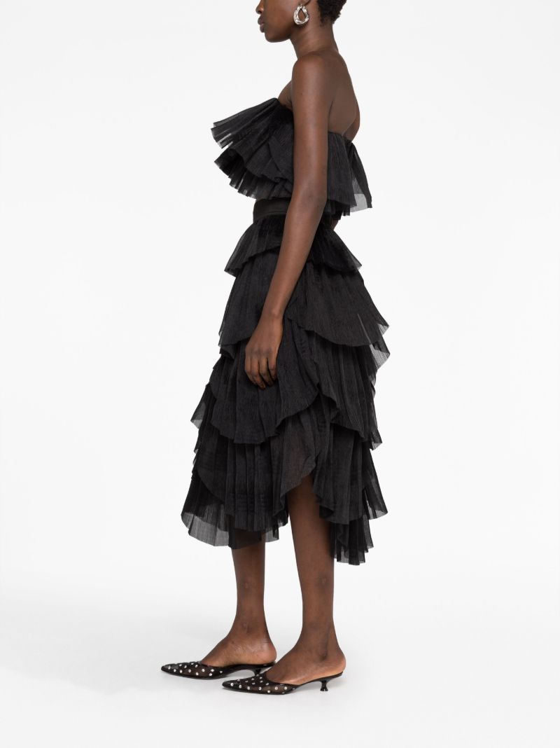 Black Elsie Tulle Bandeau Top
