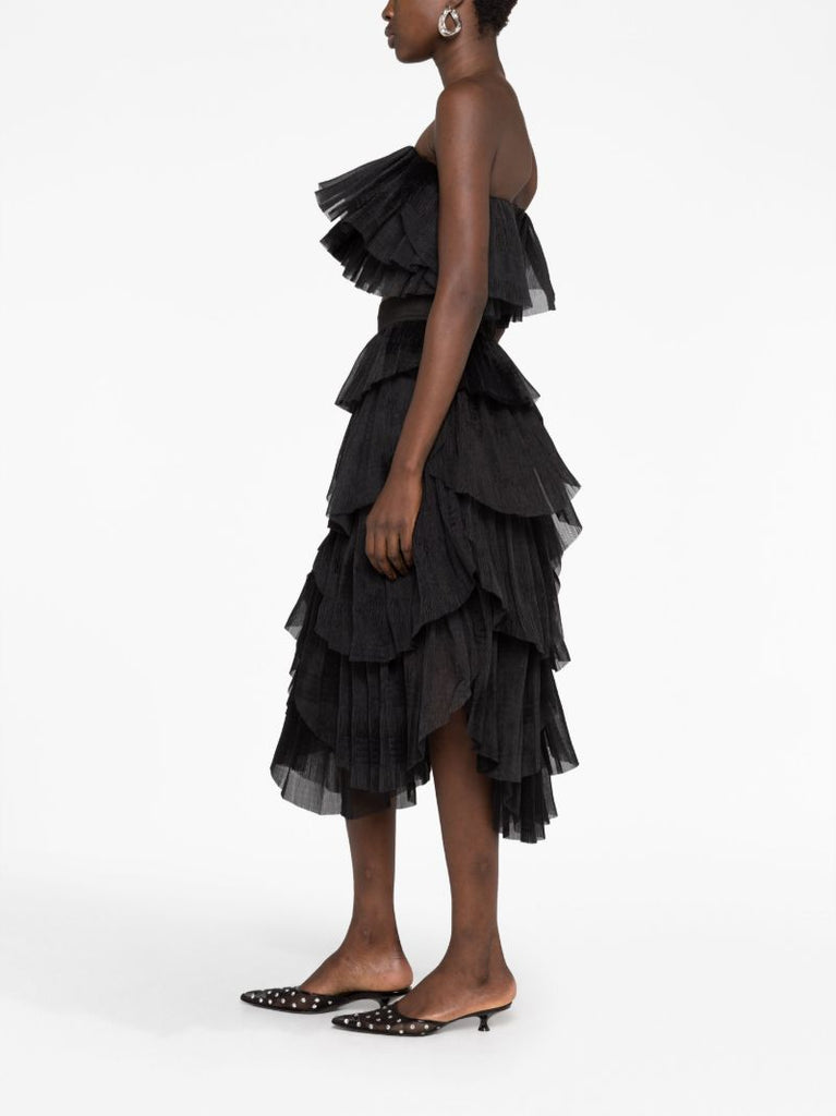 Black Elsie Tulle Bandeau Top