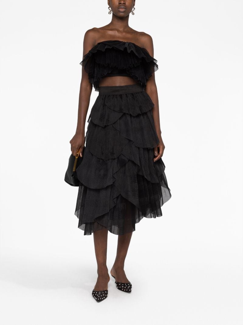Black Elsie Tulle Bandeau Top