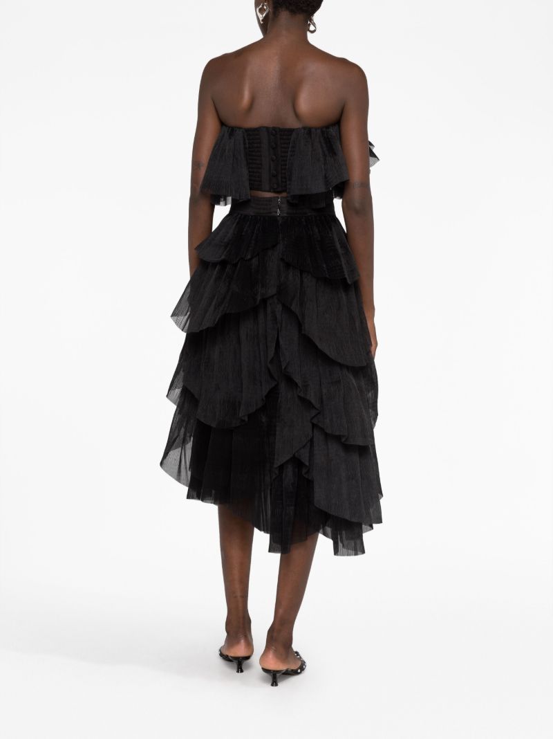 Black Elsie Tulle Bandeau Top
