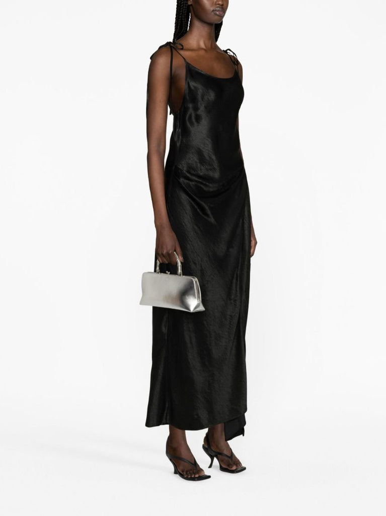 Silver-tone Small Goji Bamboo Tote Bag