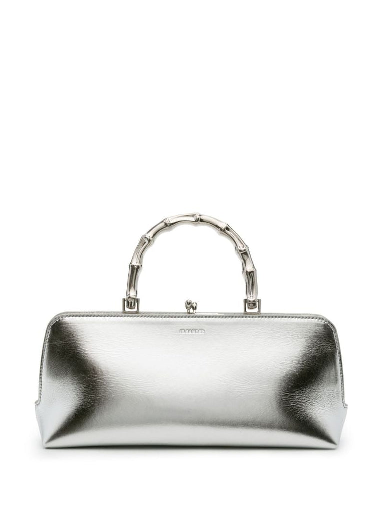 Silver-tone Small Goji Bamboo Tote Bag