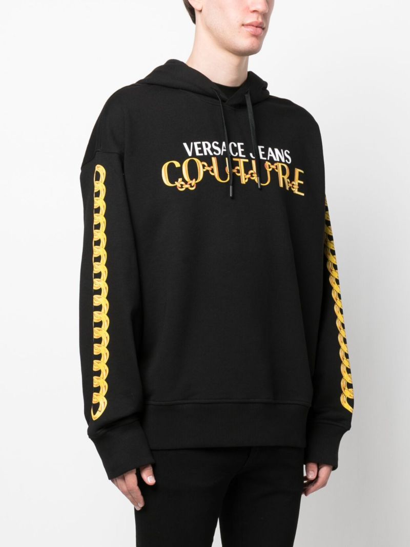Black Logo-print Hoodie