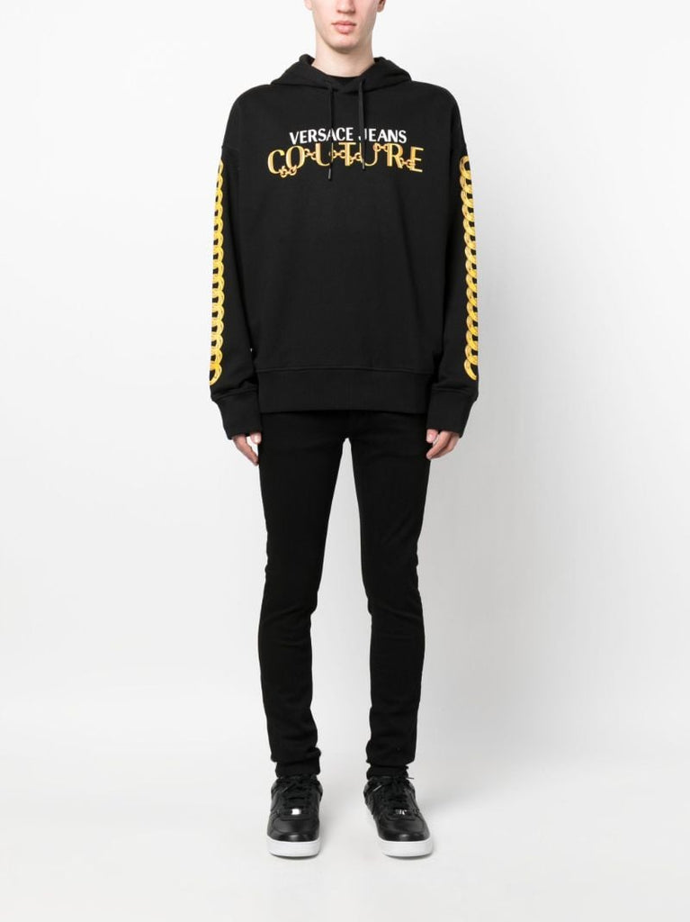 Black Logo-print Hoodie