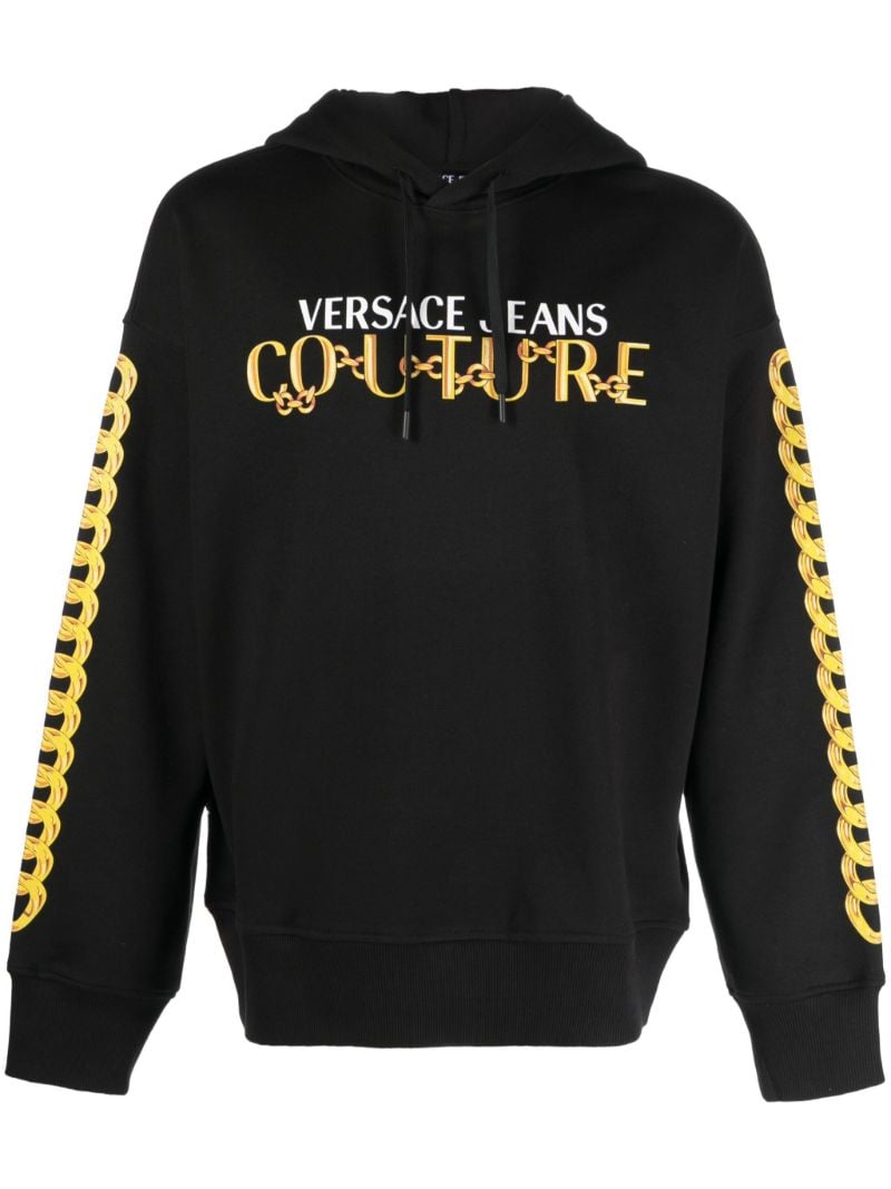 Black Logo-print Hoodie