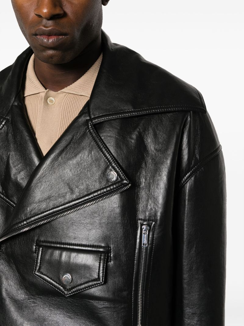 Black Ross Regenerated Leather Convertible Coat