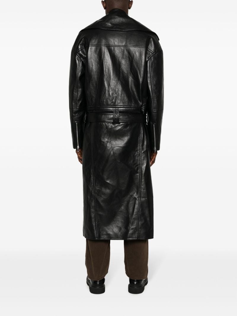 Black Ross Regenerated Leather Convertible Coat