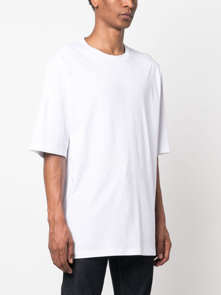 White Logo Print T-shirt