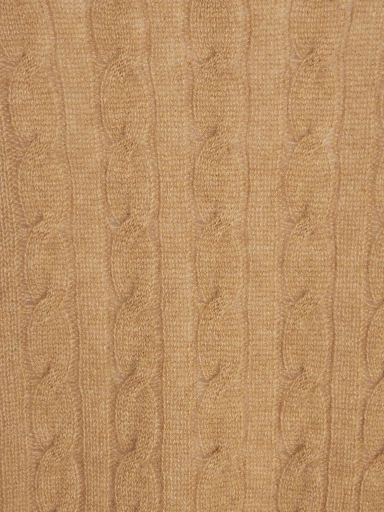 Brown Cable-knit Cashmere Sweater
