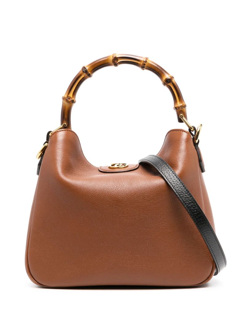 Brown Diana Small Leather Tote Bag