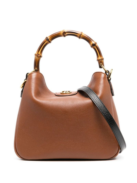 Brown Diana Small Leather Tote Bag