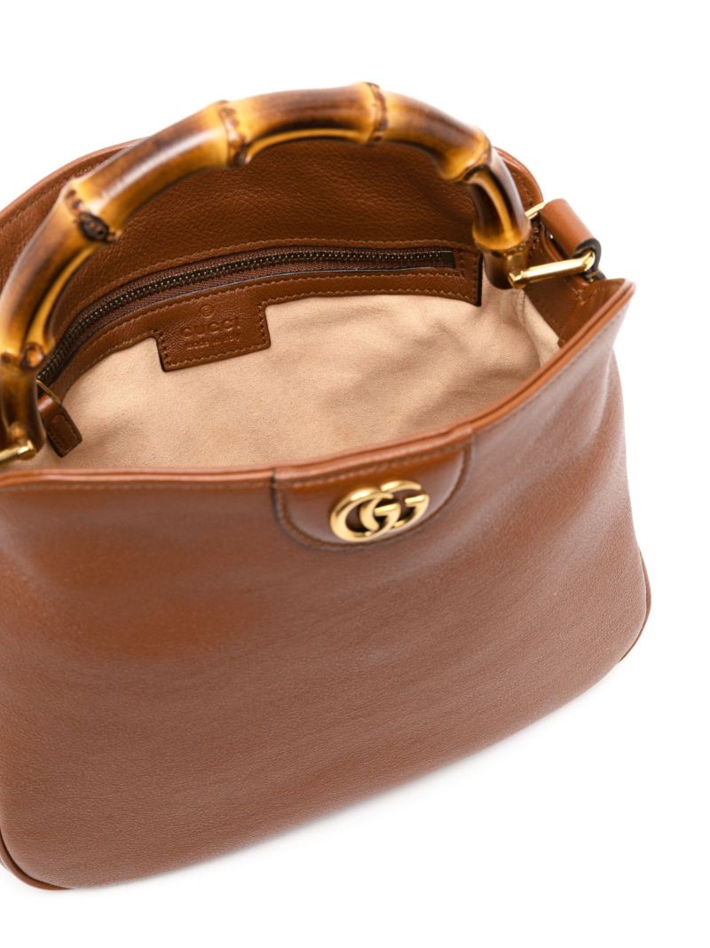Brown Diana Small Leather Tote Bag