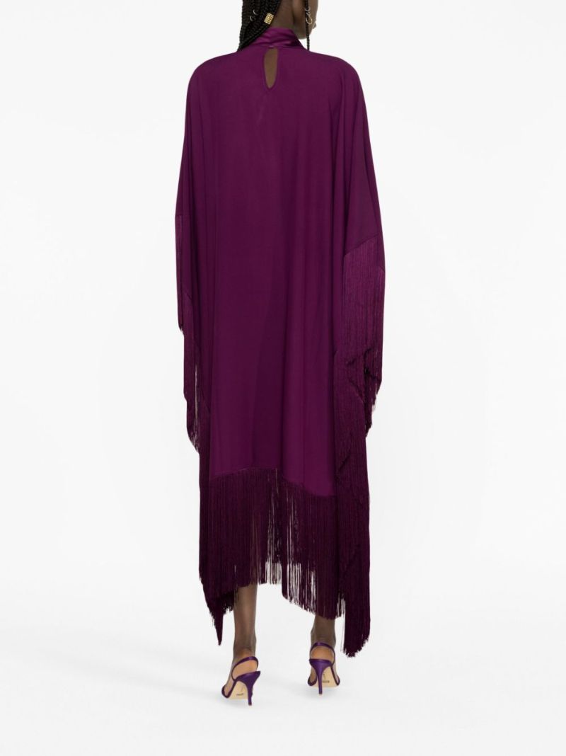 Purple Mrs Ross Fringe-trim Dress