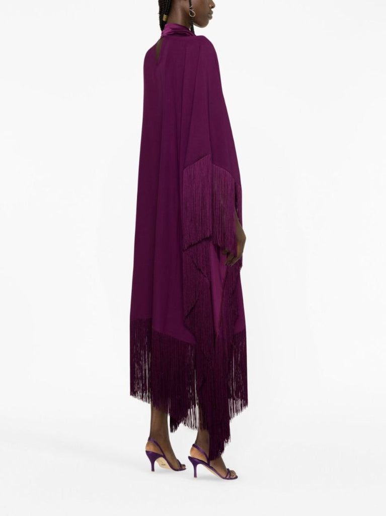 Purple Mrs Ross Fringe-trim Dress