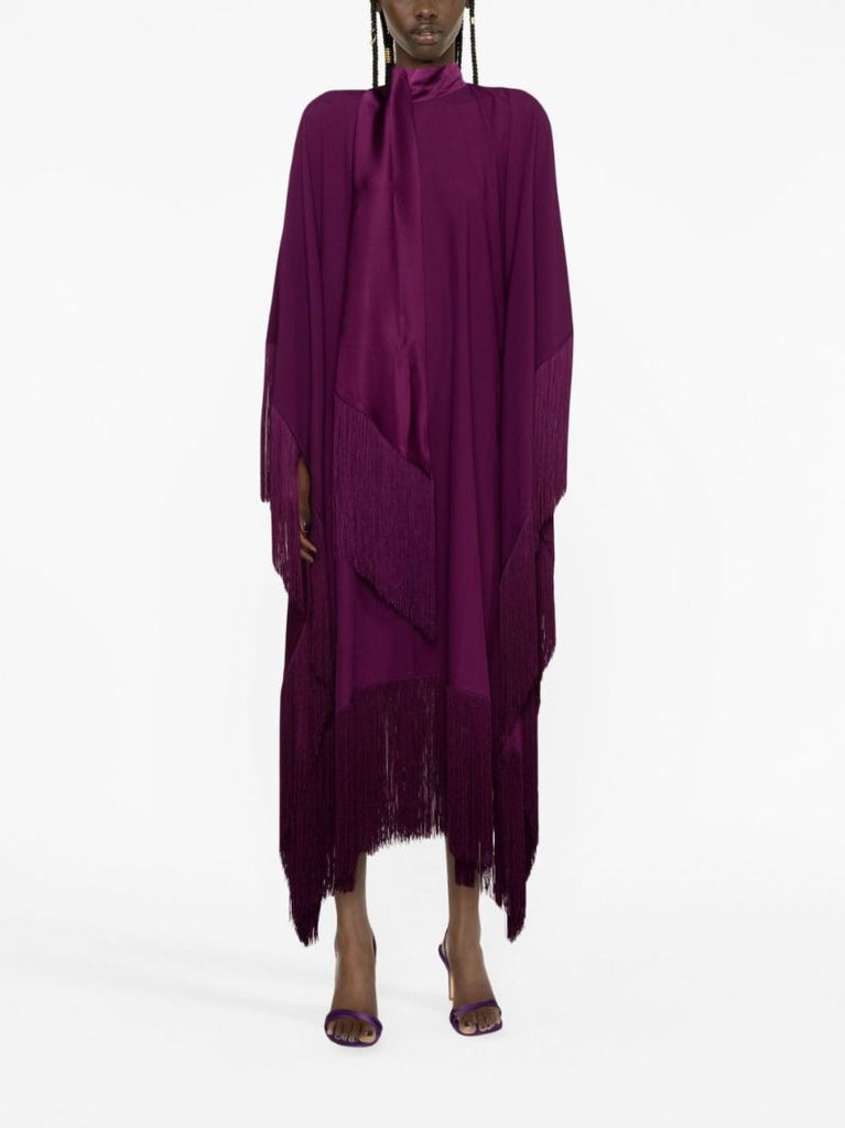 Purple Mrs Ross Fringe-trim Dress