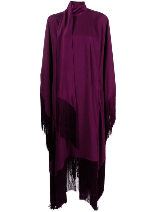 Purple Mrs Ross Fringe-trim Dress
