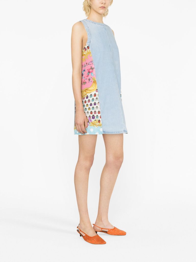 X Dua Lipa Blue Butterflies Denim Mini Dress