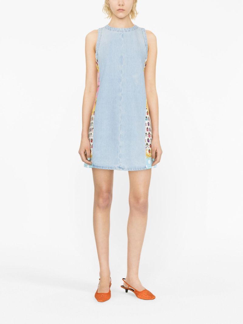 X Dua Lipa Blue Butterflies Denim Mini Dress