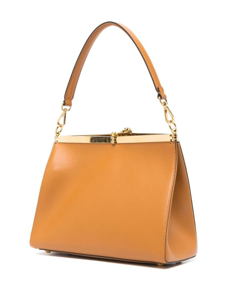 Brown Vela Medium Leathertote Bag