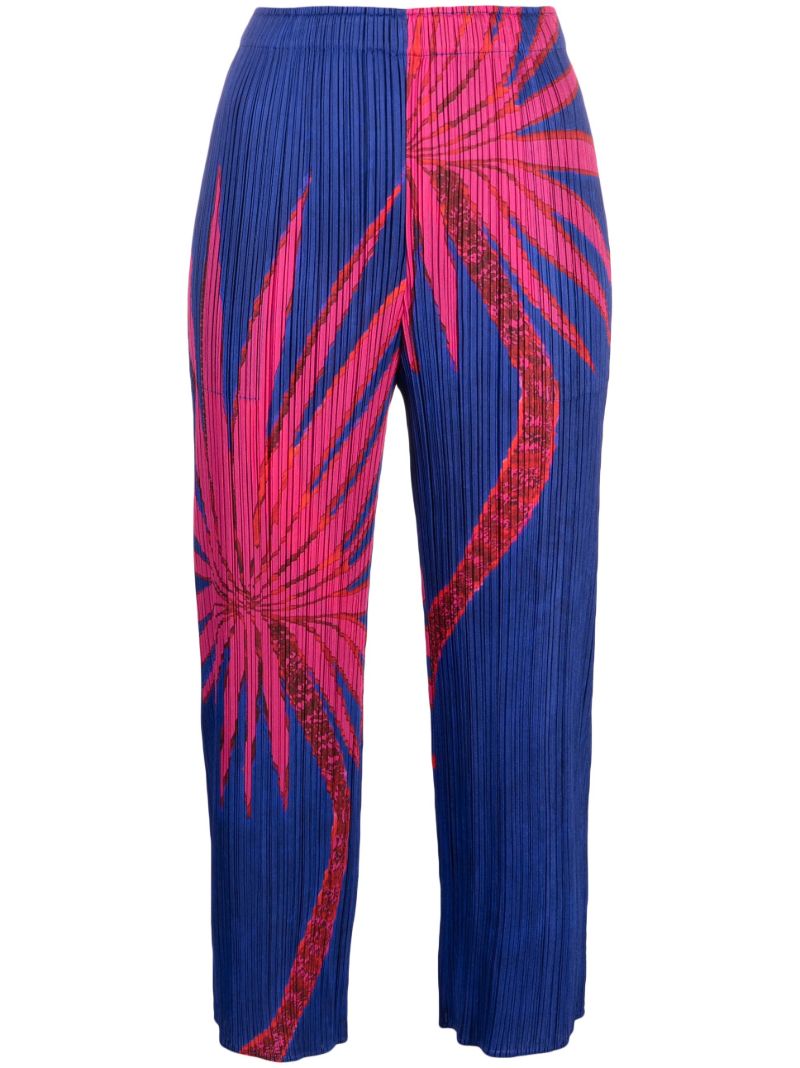 Blue Ice Desert-print PlissÃ© Trousers