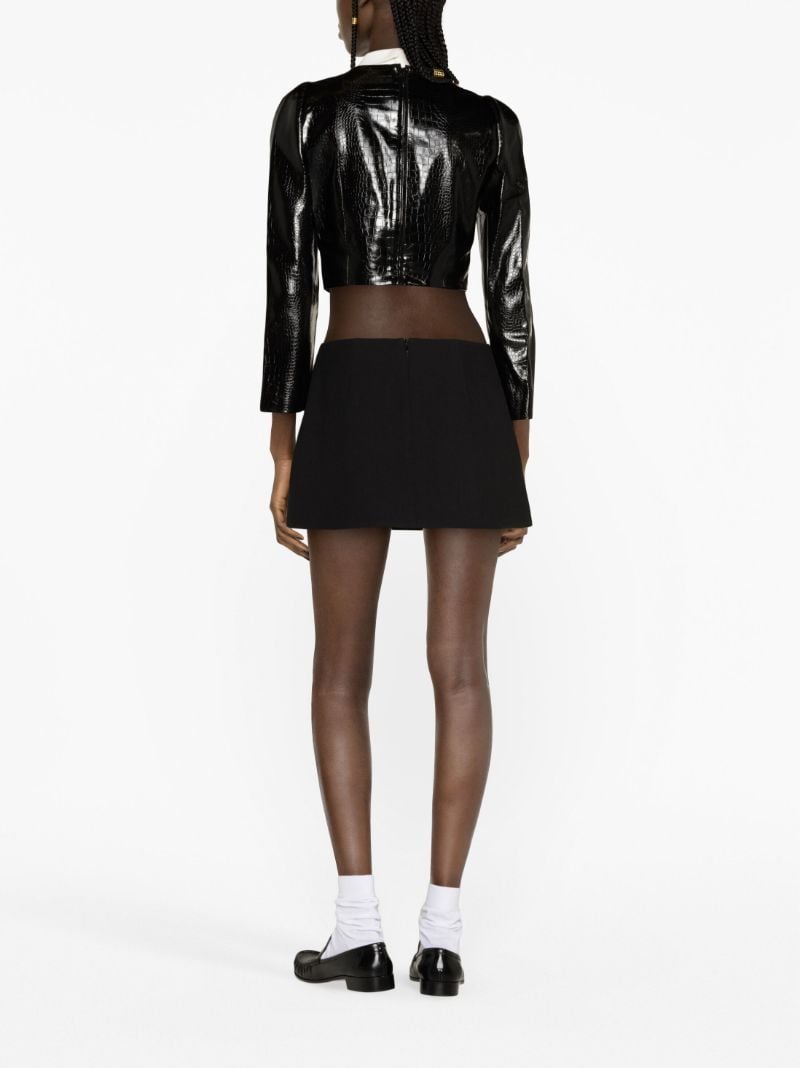 Black Wool Mini Skirt