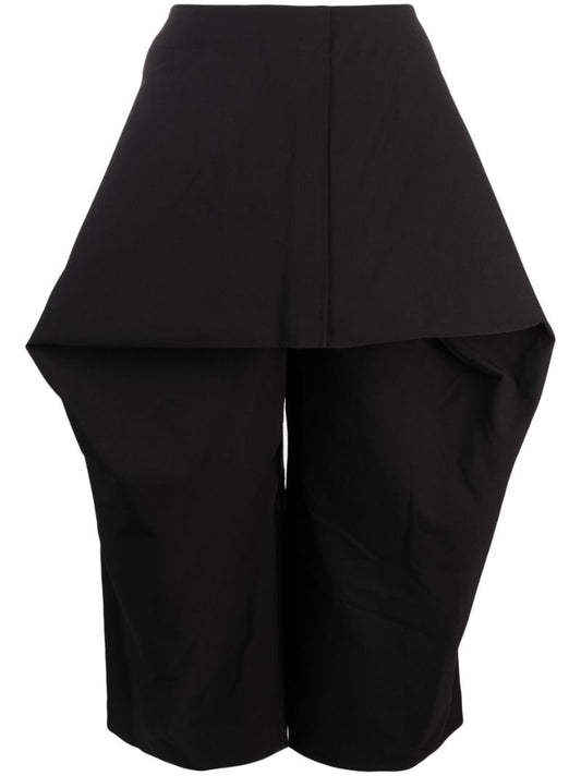Black Canopy Wide-leg Trousers