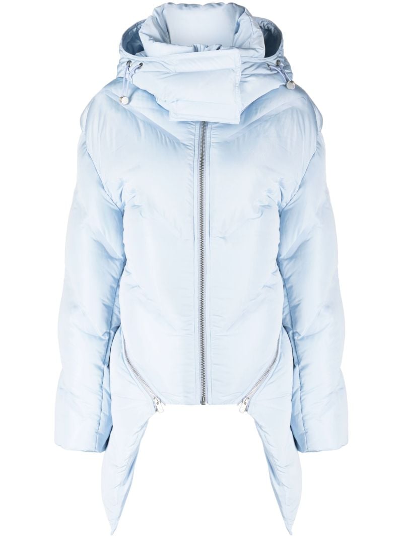 Blue Welded Down-filled Quilted Jacket