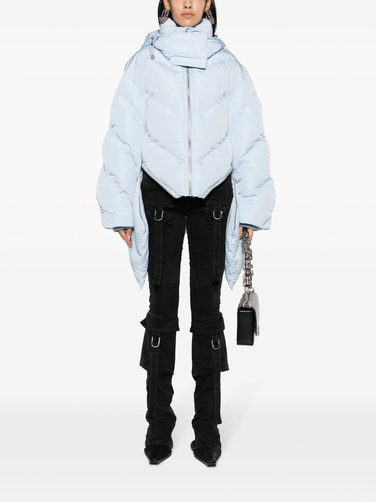 Blue Welded Down-filled Quilted Jacket