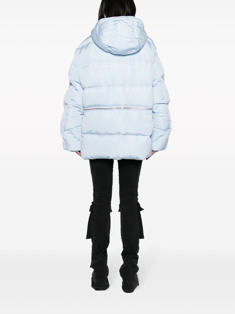 Blue Welded Down-filled Quilted Jacket