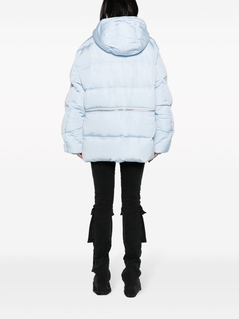 Blue Welded Down-filled Quilted Jacket