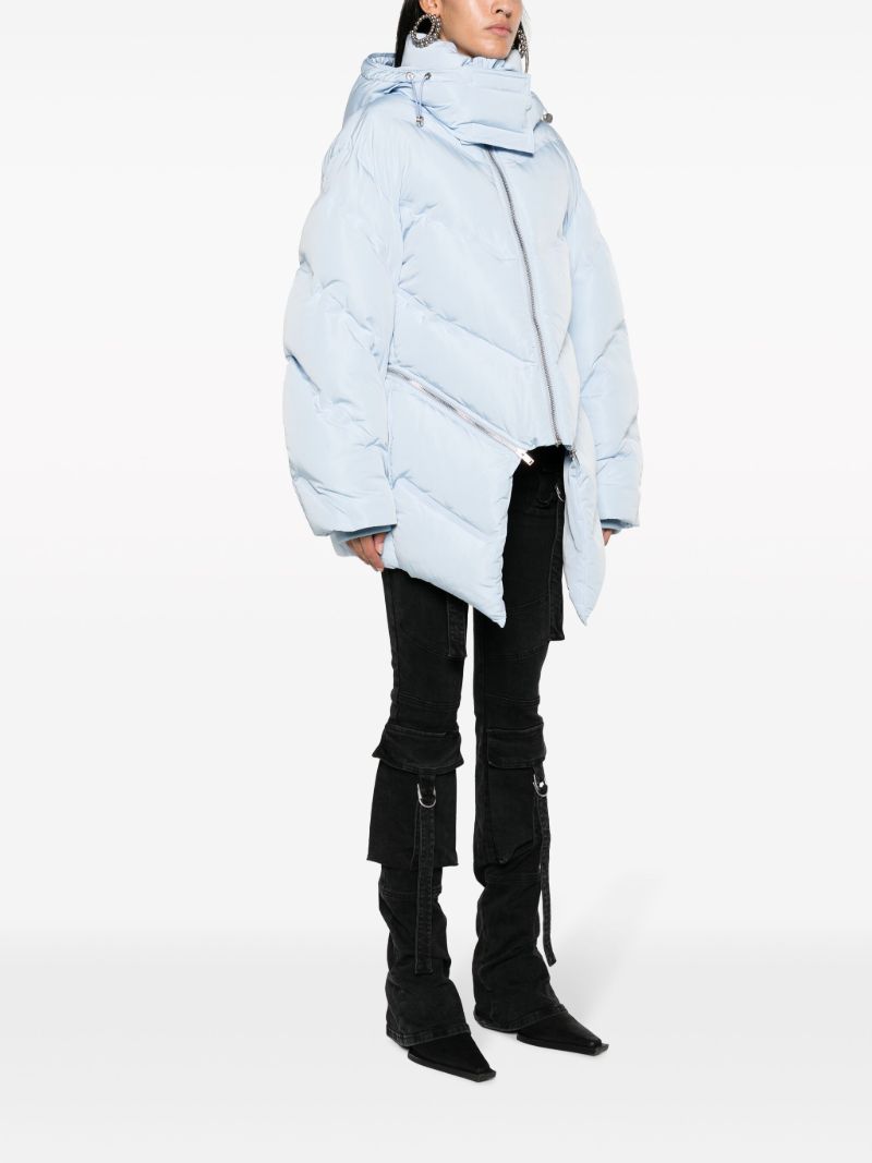 Blue Welded Down-filled Quilted Jacket
