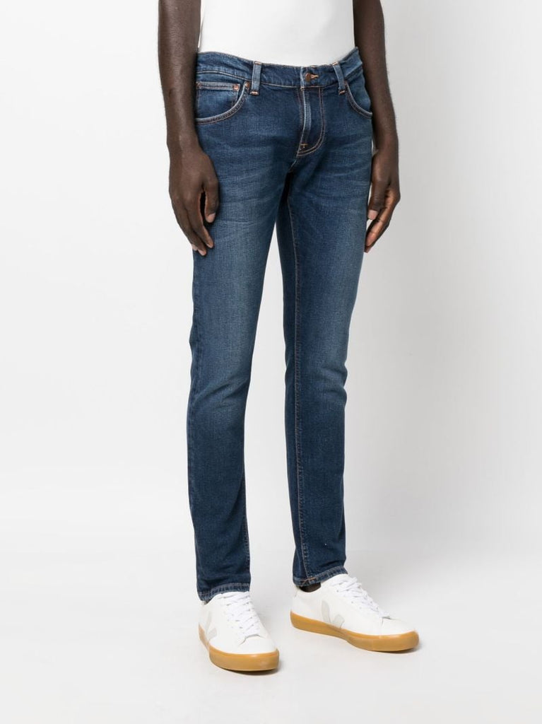 Blue Tight Terry Slim-fit Jeans