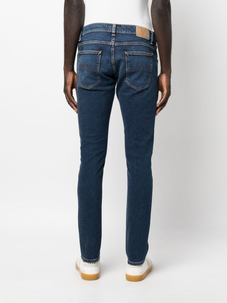 Blue Tight Terry Slim-fit Jeans