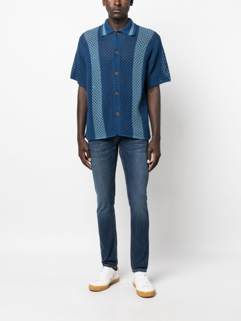 Blue Tight Terry Slim-fit Jeans