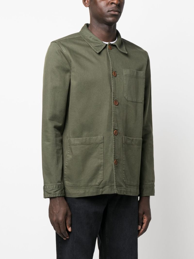Green Barney Cotton Shirt Jacket