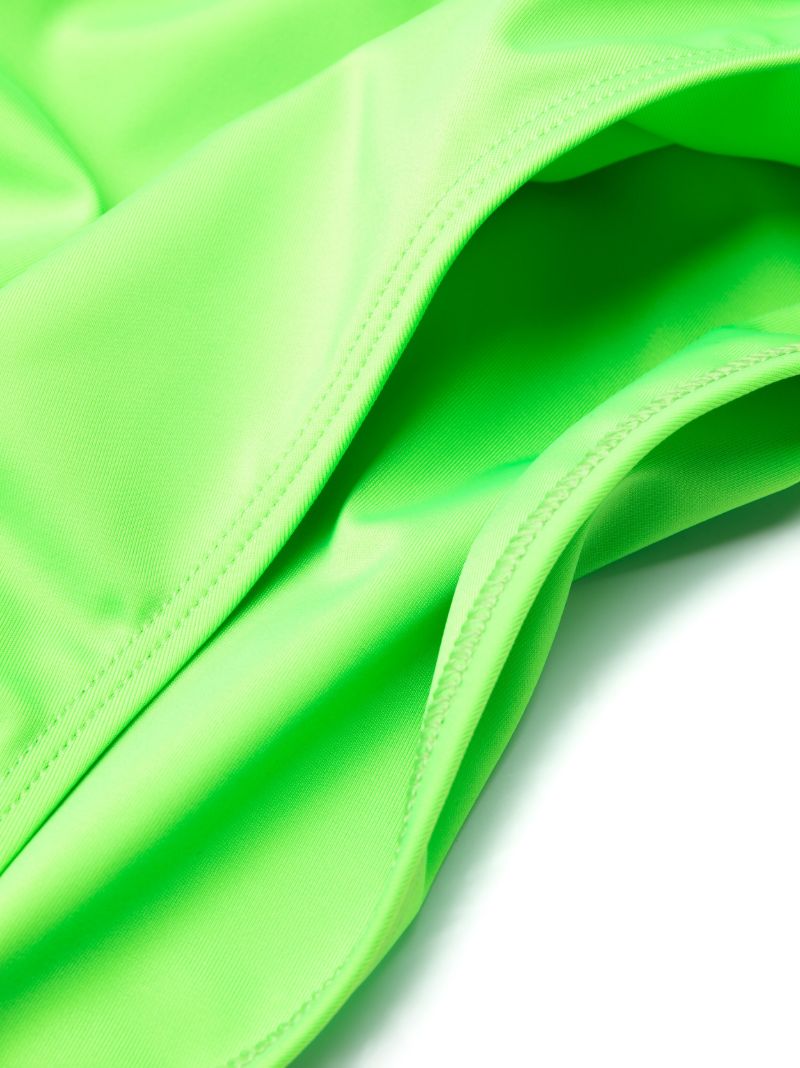Green Greca Motif Swimsuit