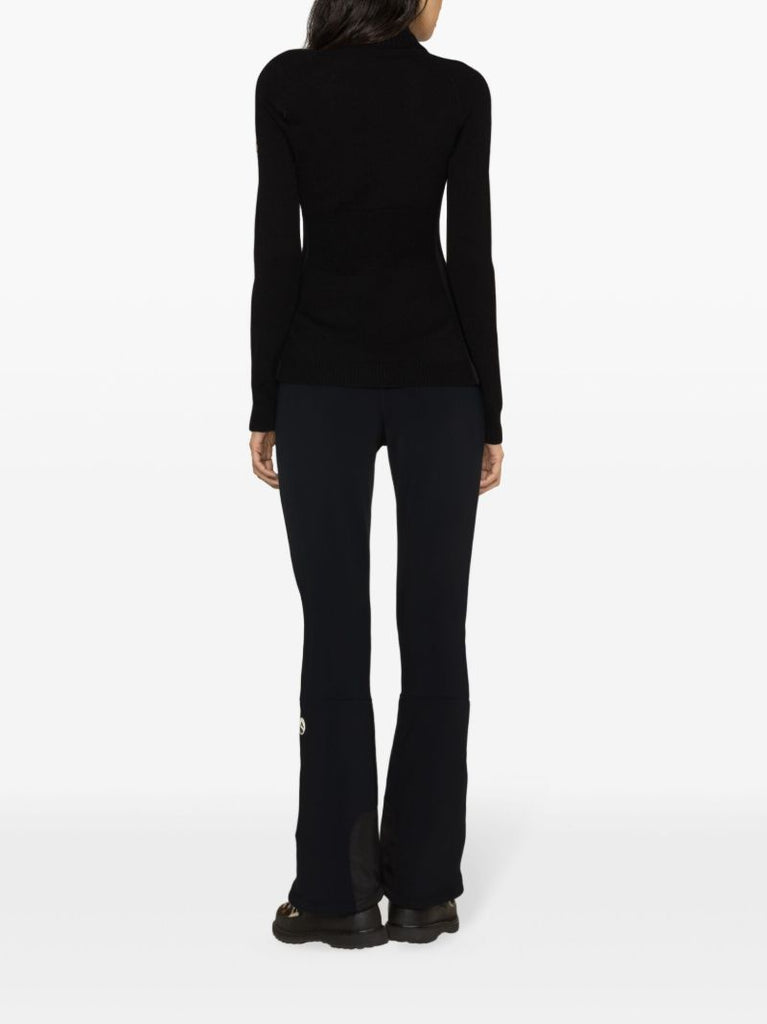Black Roll-neck Wool Sweater