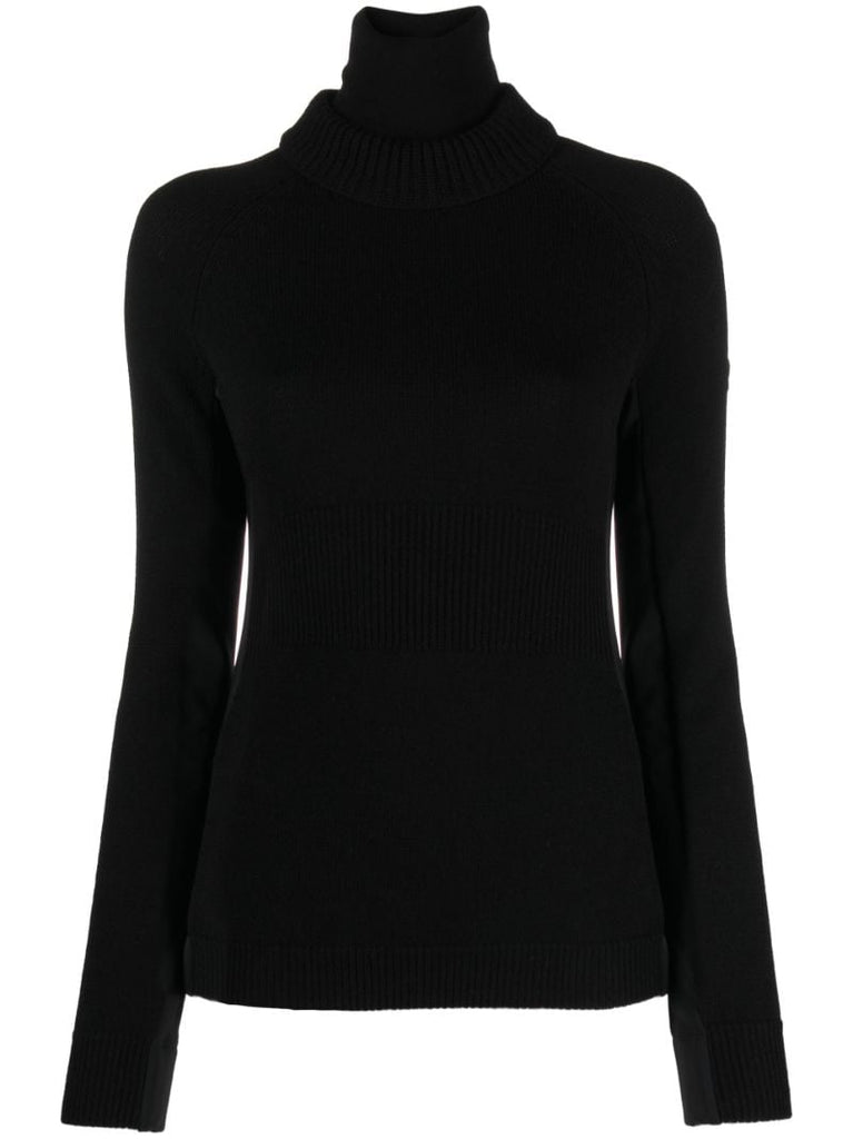Black Roll-neck Wool Sweater