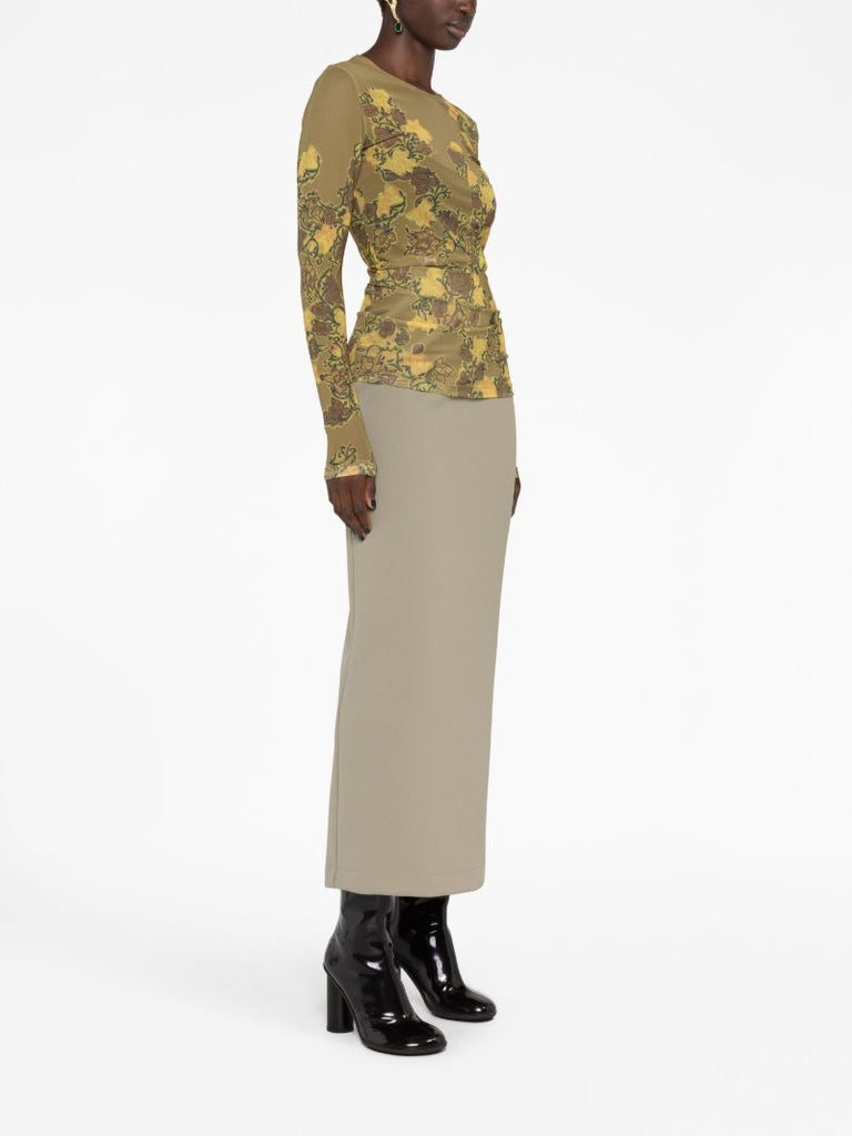 Ochre Heste Floral-print Top