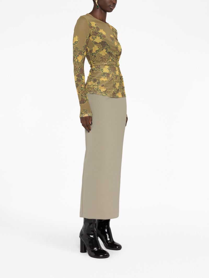 Ochre Heste Floral-print Top