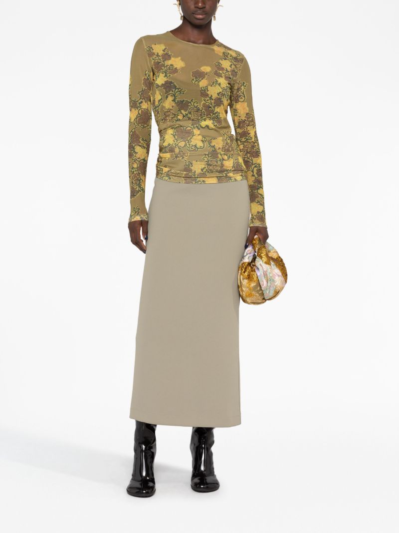 Ochre Heste Floral-print Top
